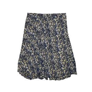COLDWATER CREEK $120 Kinetic Patterned Chiffon Reversible Midi Skirt XL / 16‎